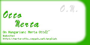 otto merta business card